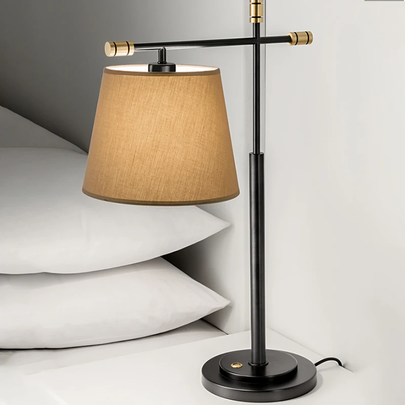 2020 Vintage E27 Desk Light Black Shade With Lamps For Study Modern hotel Bedside Lighting  Indoor Office decorative Table Lamp