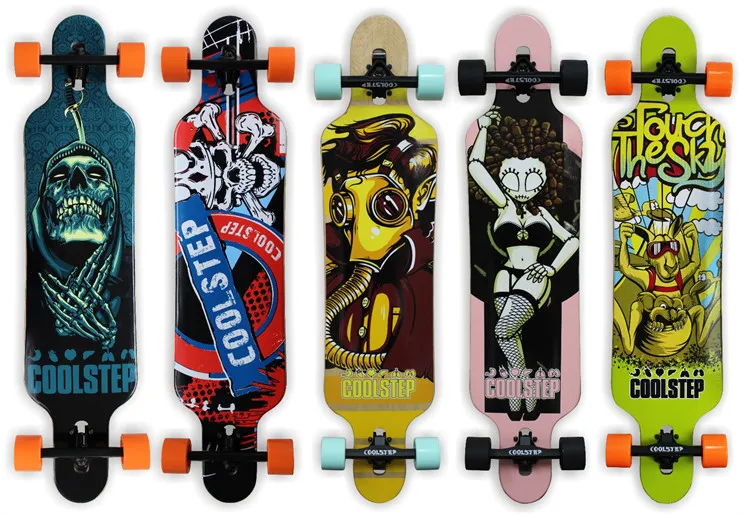 Wholesale Pro Quality Chinese maple longboard wooden skateboard