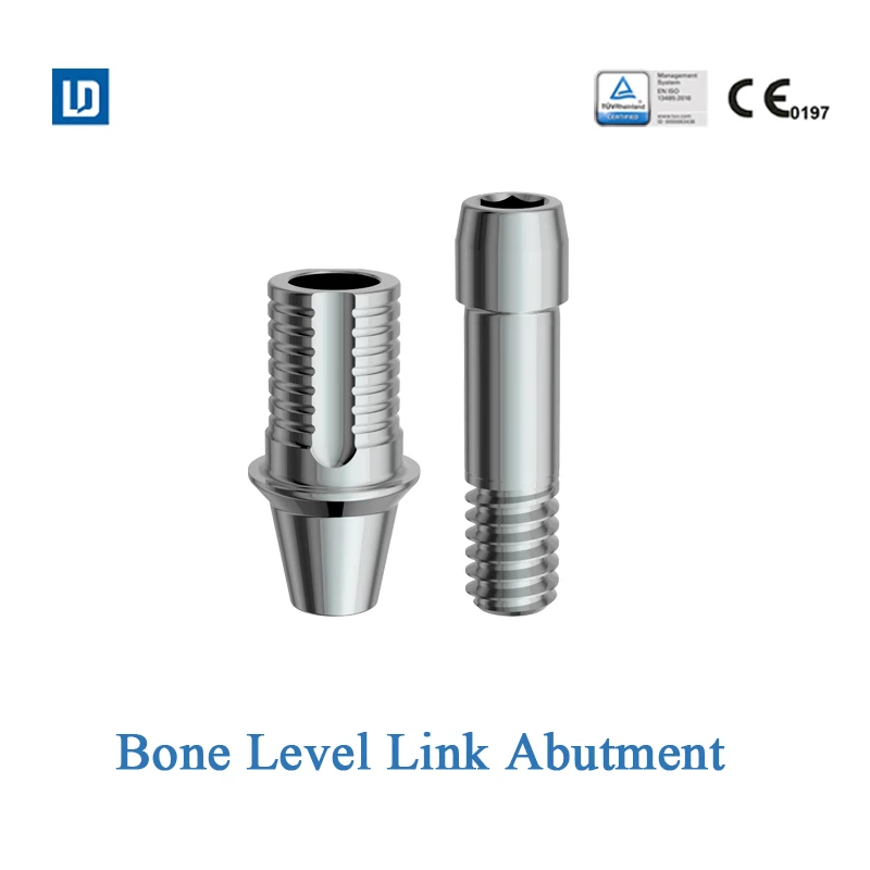 Dental abutment Bone Level Link Abutment compatible with OSSTEM Dio Dentium