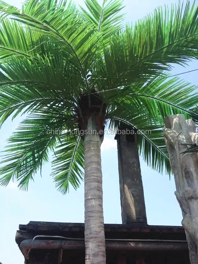 LSD-170313022 plastic fake coconut tree branches artificial palm tree leaves artificial coconut tree leaf