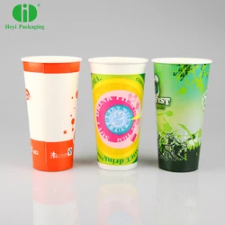 PE coated soda cold drinks single wall party disposable paper cups for juice