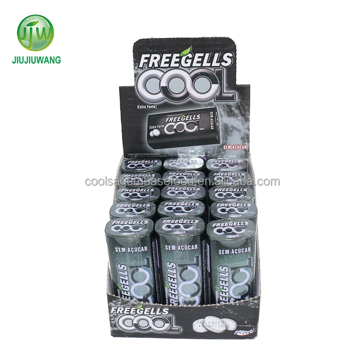 Черная банка для ухода за дыханием в жестяной упаковке, без сахара, холодные молотки