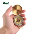 2016 Hot Sale Outdoor Sports Camping Hiking Portable Brass Pocket Golden Multifunction Fluorescence Compass Navigation 2503037