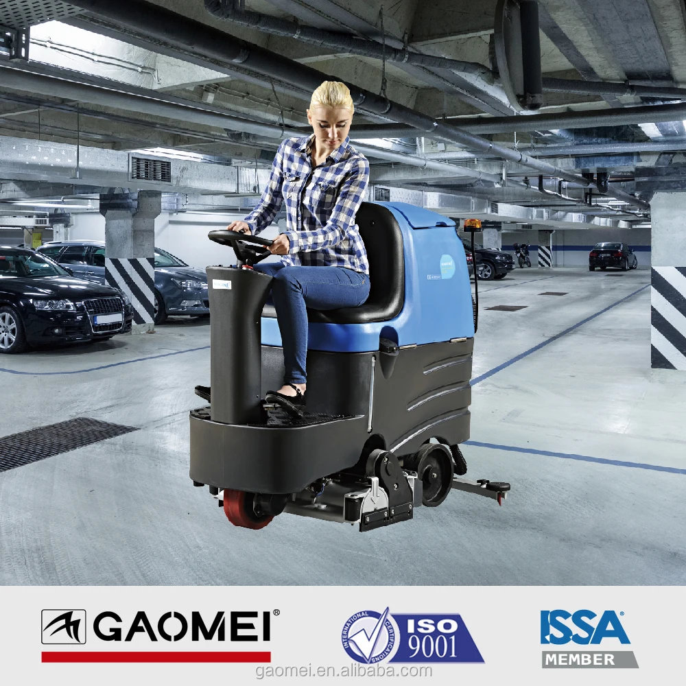 R56BT China GAOMEI walk behind floor cleaning auto scrubber with pads