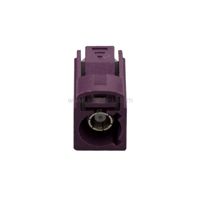 SH-Link  oem fakra auto  Rf connector FAKRA smb female/jack/socket short connector D type Bordeaux-violet color with RG174 cable