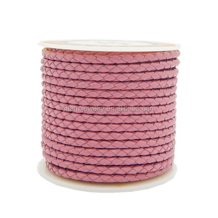 Wholesale Round Braided Leather Cord for Bracelet and Necklace Welcome OEM Color & Size MDPS001