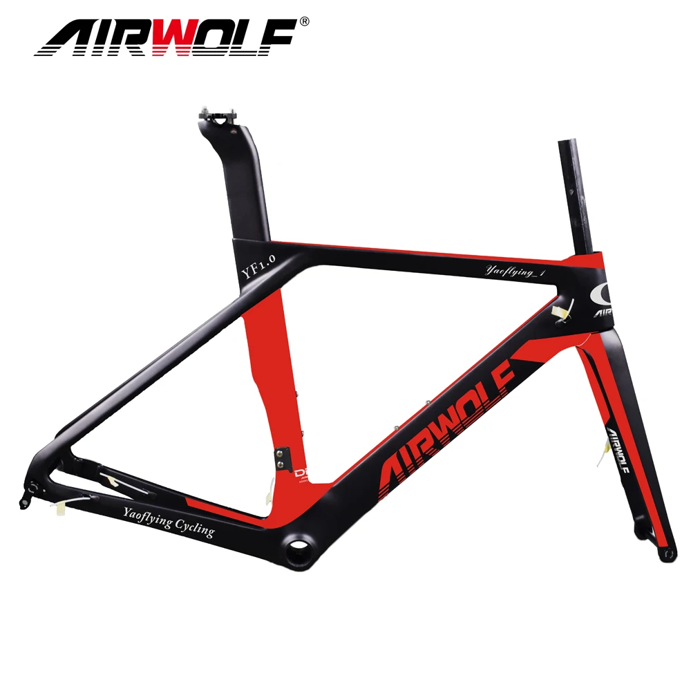 Airwolf Carbon Road Disc Frame Size 49/52/54/56cm Bicicleta Carbon Bike Frame Full Toray T1000 Carbon Frame Road