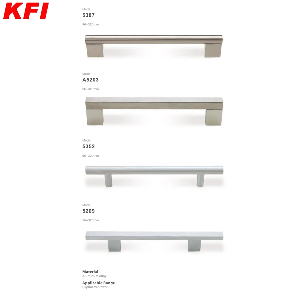 China silver color modern design aluminum alloy furniture handle for drawer and cabinet