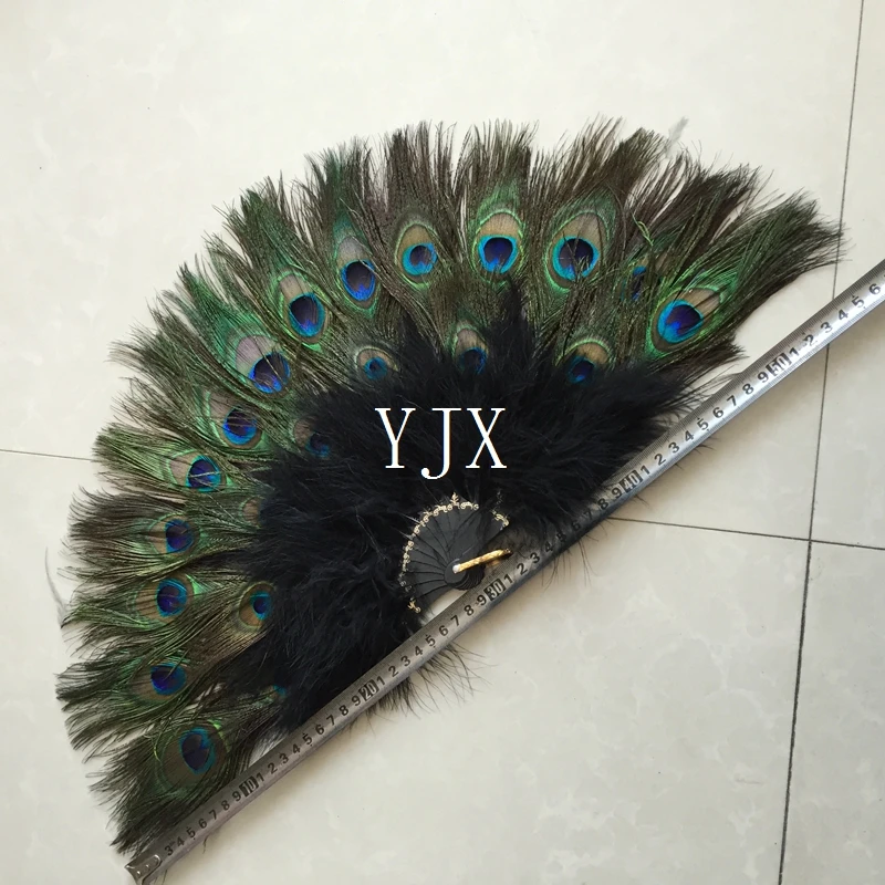 chinese supplier cheap peacock feather fan wedding dancing decorative hand fans