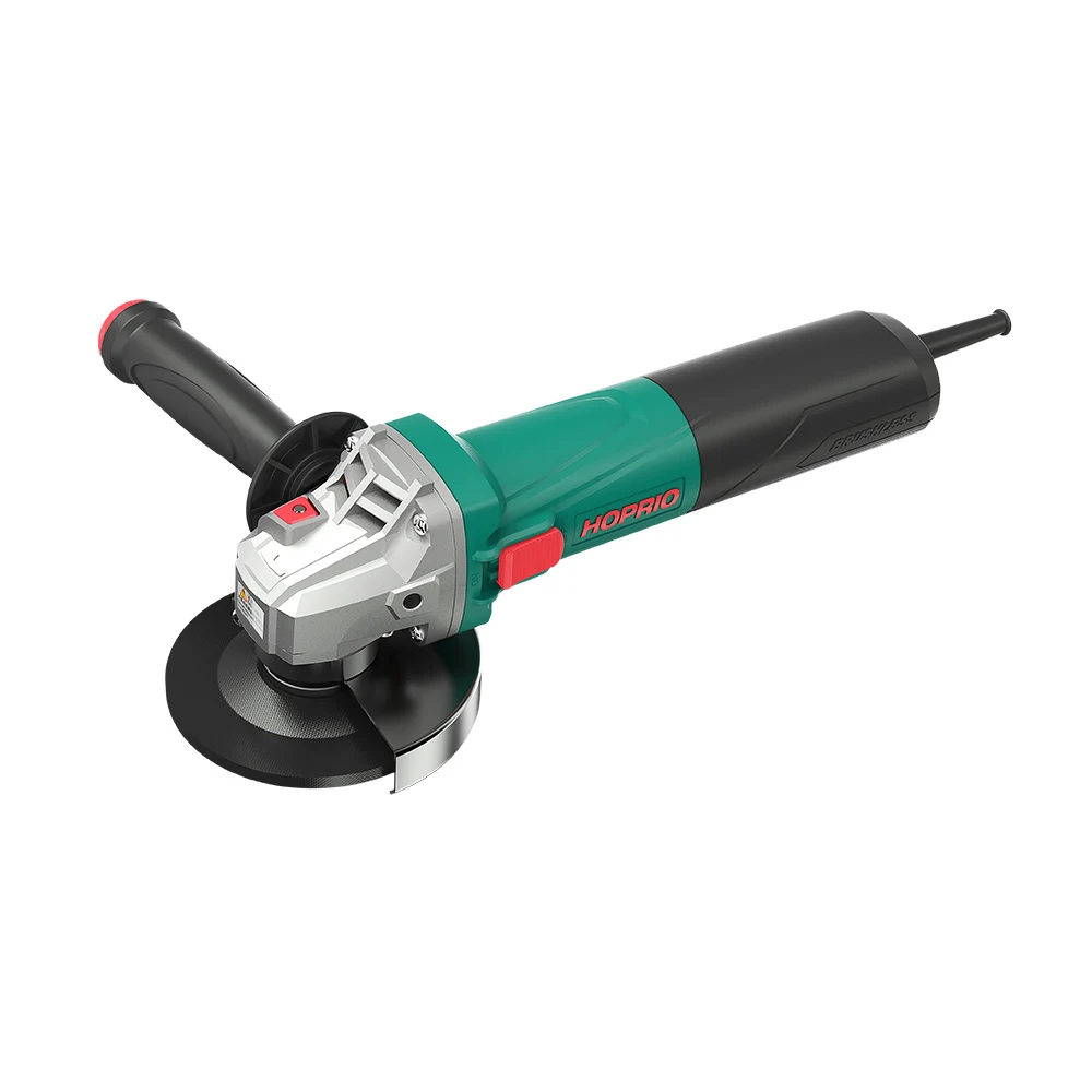 HOPRIO high quality 5' 1250W 125mm single speed power tools AC brushless motor angle grinder