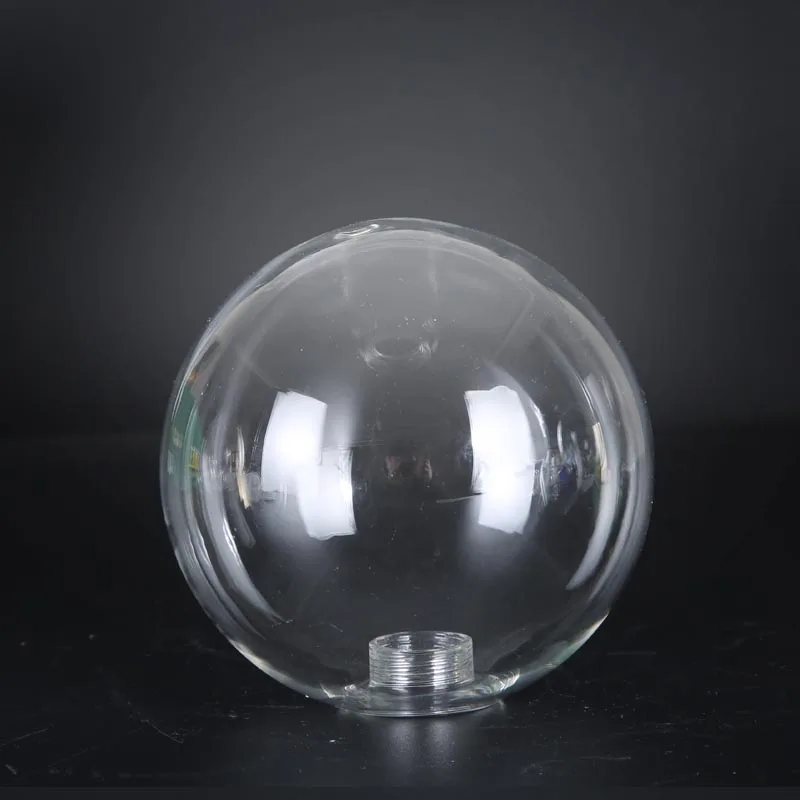 
hand blown G9 borosilicate glass ball pendant lamp cover with glass screw thread 