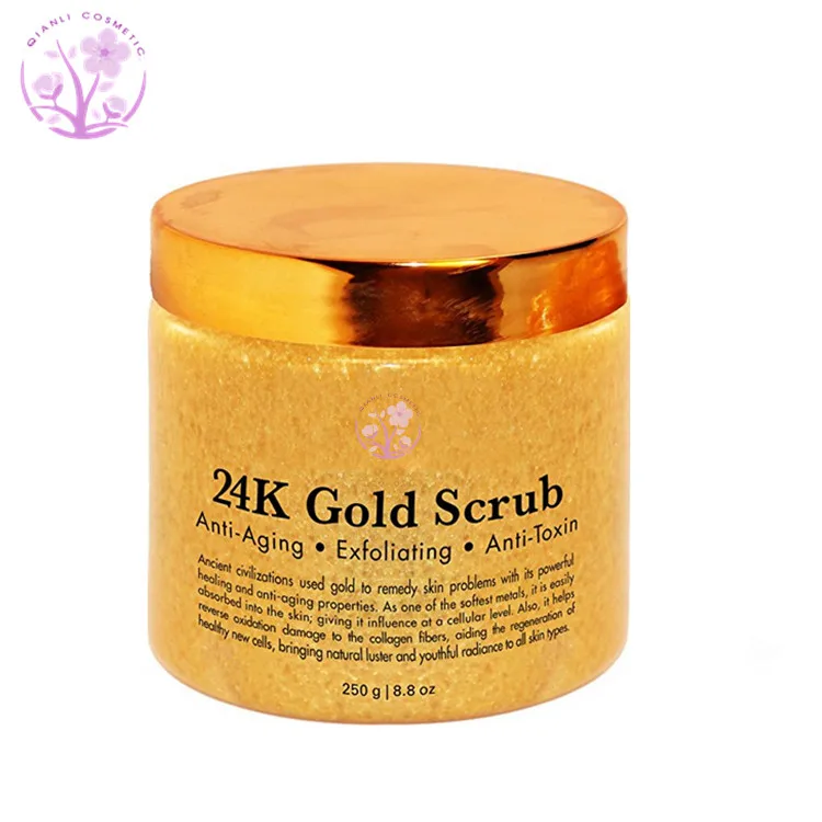 
Private Label Organic Whitening Exfoliating 24k Gold Face Body Scrub 