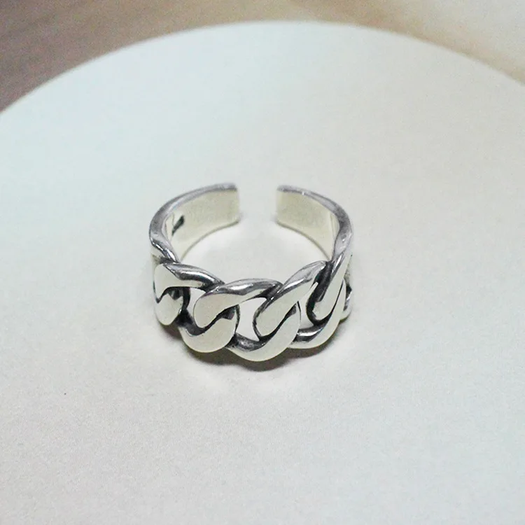 Chains of Coarse Pure Silver Rings Jewelry 925 Sterling Silver Rings Jewelry Low Price Silver Ring
