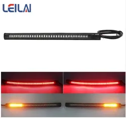 48 LED Universal Flexible Motorcycle Strip Tail Brake Stop/Turn Signal Light