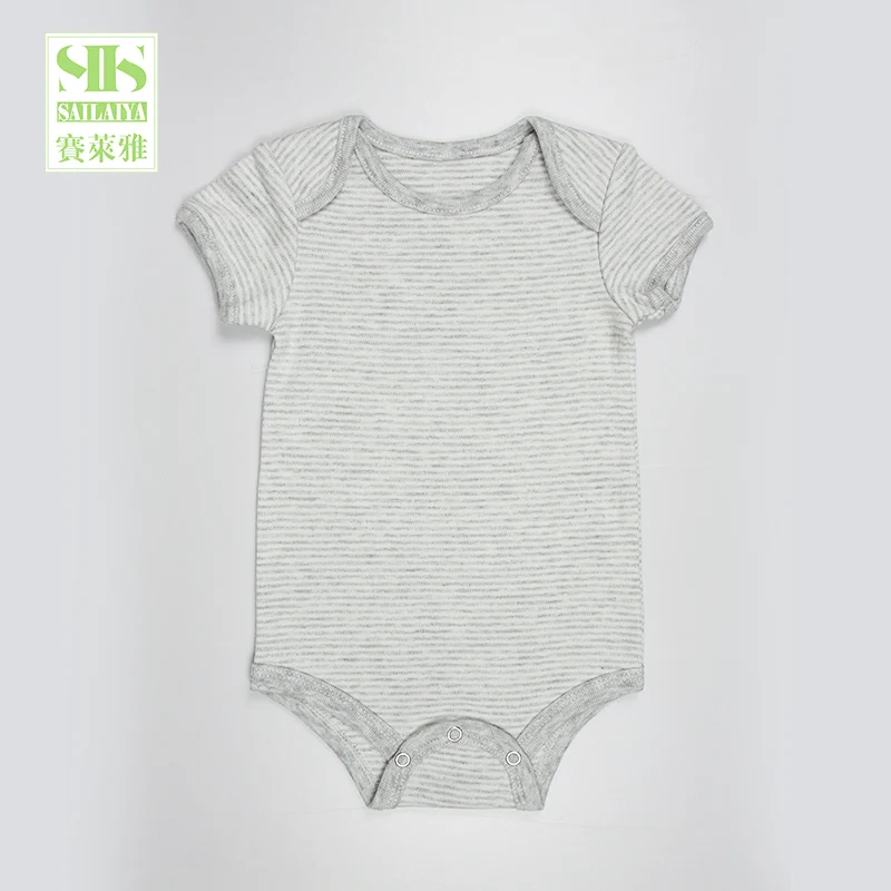 
SIIS orgainc cotton short sleeve newborn baby rompers baby bodysuit clothes 3 pack multi newborn to 6 Month clothes 