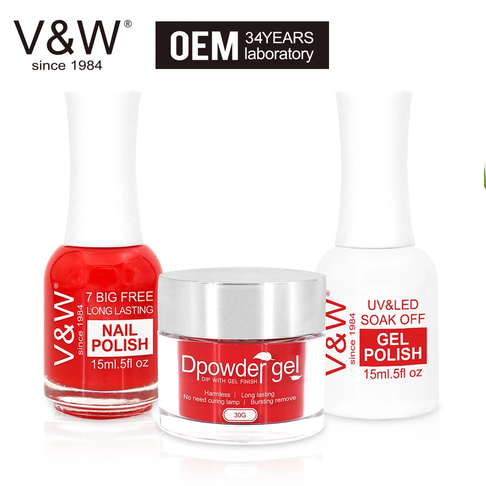 
OEM and ODM Factory price Dipping Powder 3in1 Perfect Color Match Gel Polish 