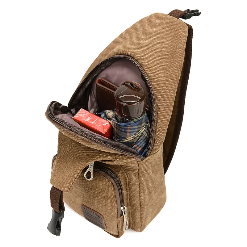 single strap canvas sling messenger bag men cross body chest bag shoulder bag