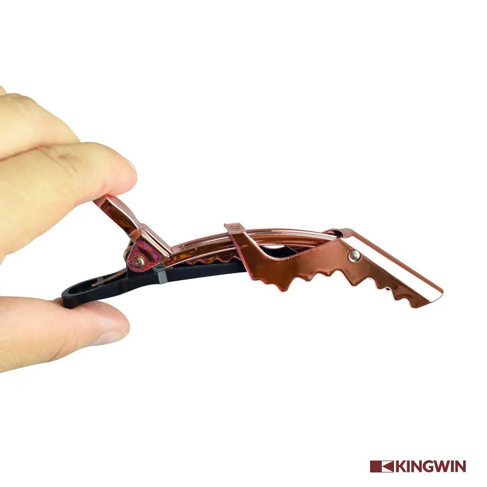 Salon Chrome Plated hair alligator Croc Clip