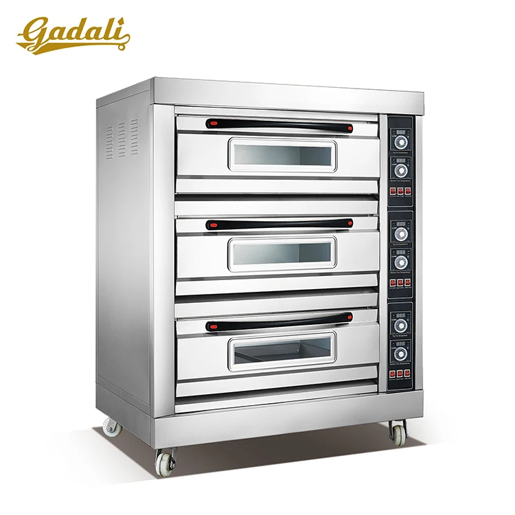3 Deck 9 Trays Professional gas bread baking oven commercial bread baking oven