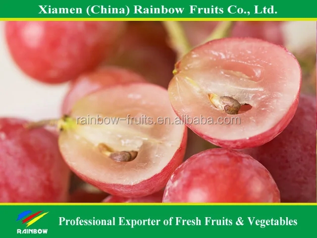 Fresh Chinese table grape red globe grape red grape to India asia market