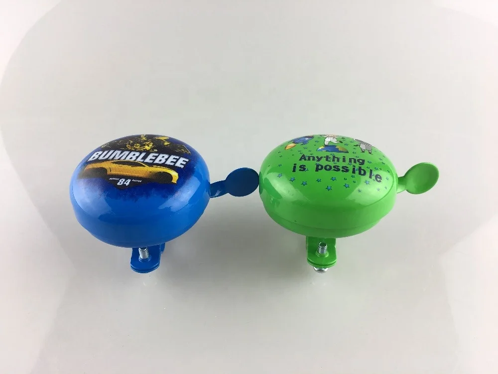 clear sound bike bell logo custom water transfer 58MM bicycle bell children kids steel bike bell