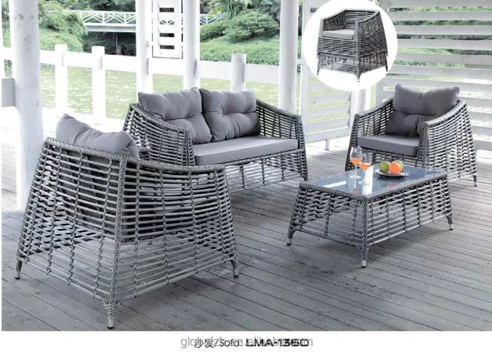 All Weather Luxury Round Wicker Rattan Hd Designs Garden Outdoor Furniture