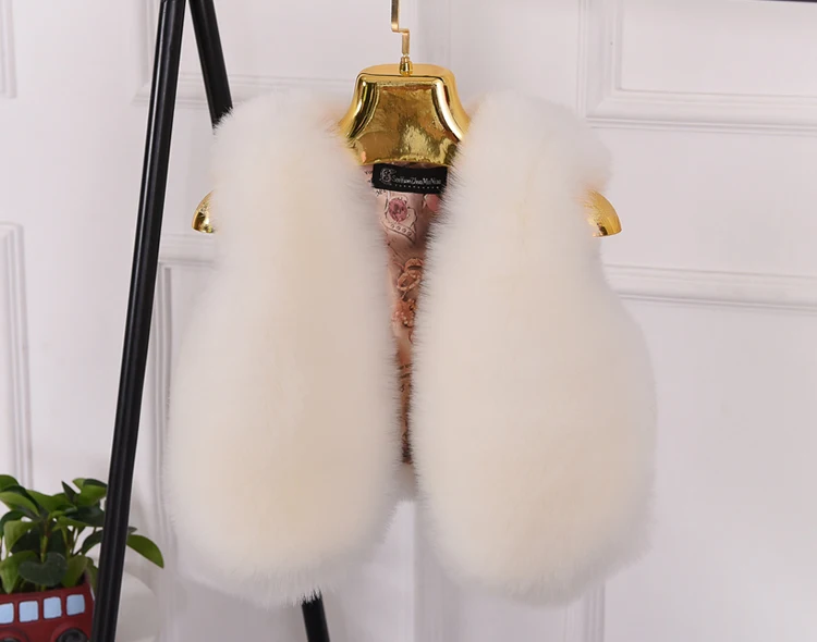 
Latest Fashion Autumn Winter Girl Fur Vest Children Purple Mardi Gras Vest 