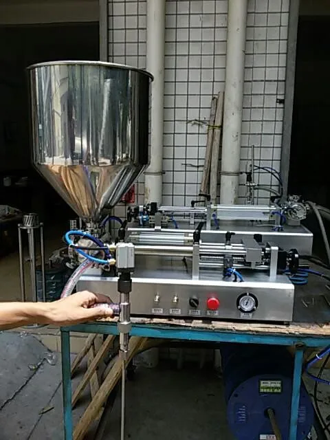 100g 250g 500g 1kg semi automatic small piston beverage honey  liquid paste filling machine