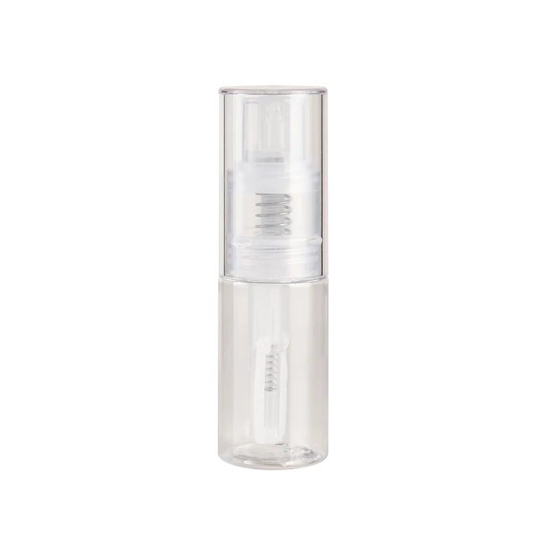 transparent 110ml Talc powder bottle with dispenser plastic spray bottles talcum powder bottles