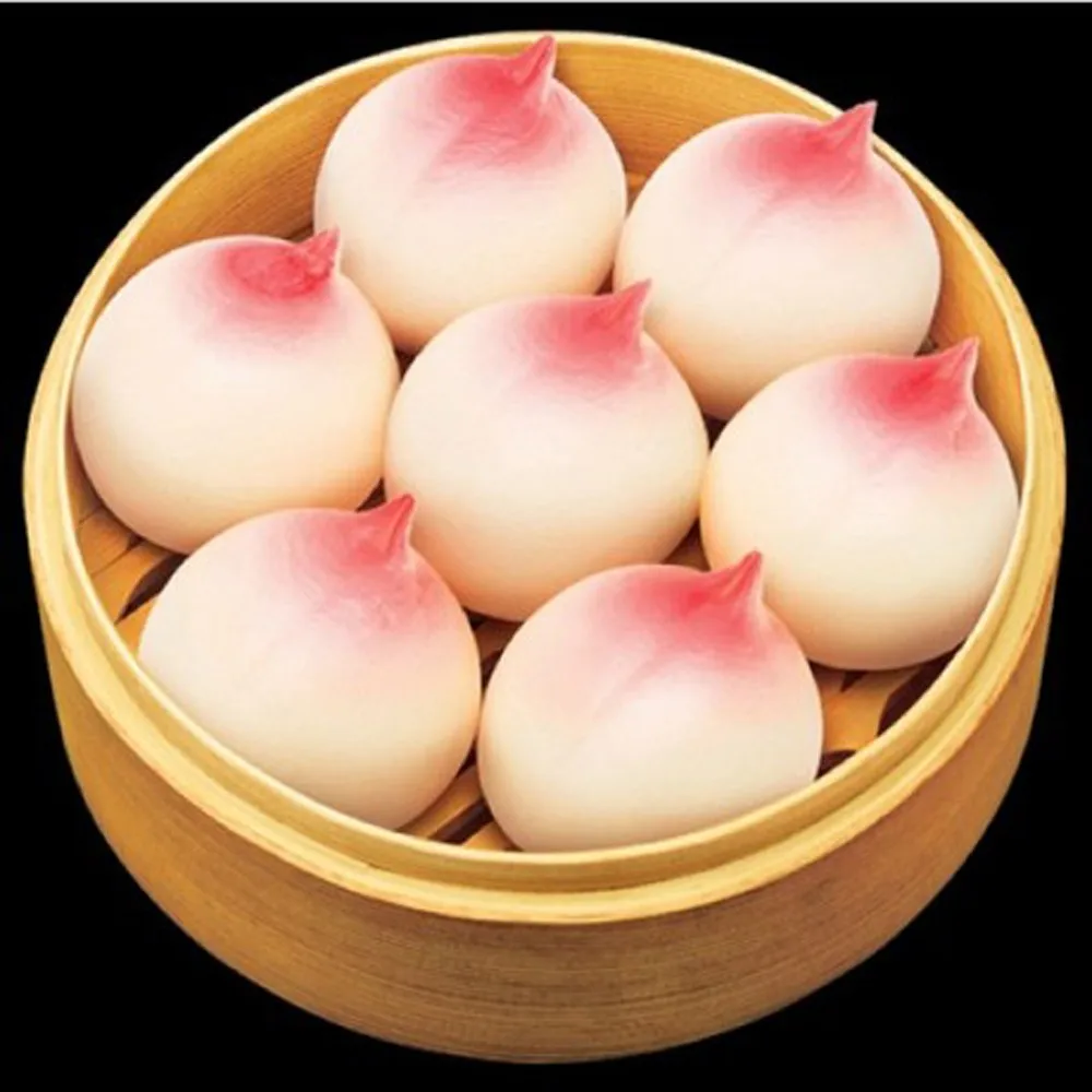 Frozen Instant Food Grain Snacks Pau Steamed Longevity Peach Bun