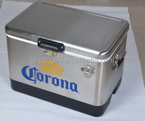vintage corona metal ice cooler small cooler