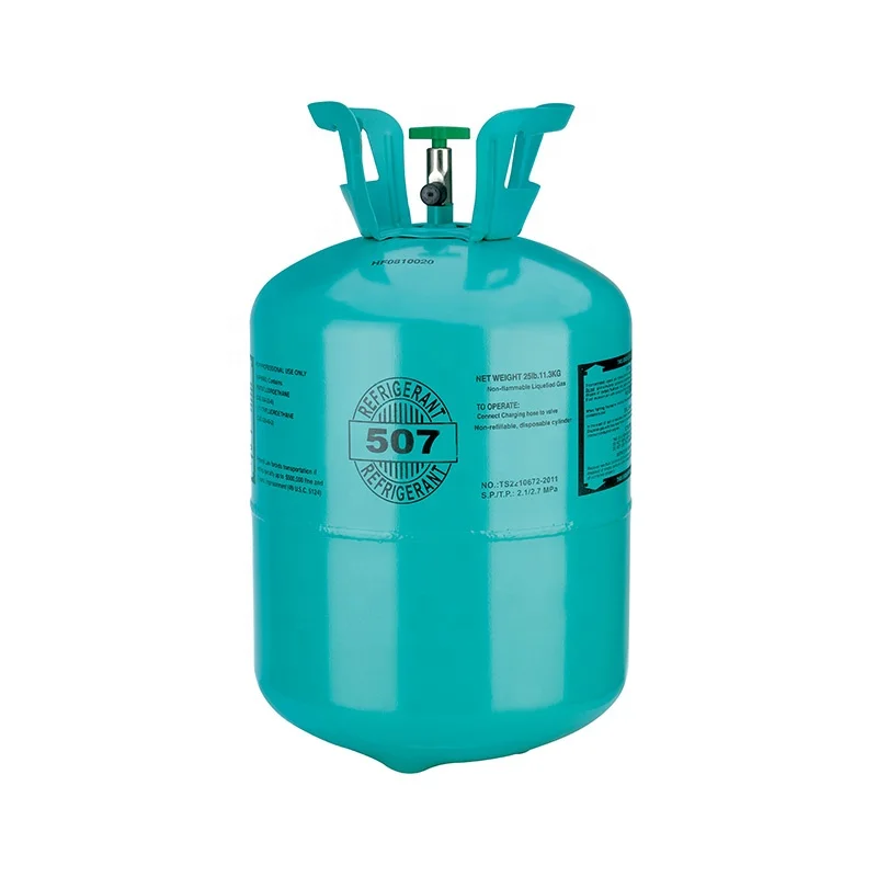 99.9% purity blend refrigerant gas R507 R507A refrigerant gas 11.3kg disposable cylinder for air conditioning use