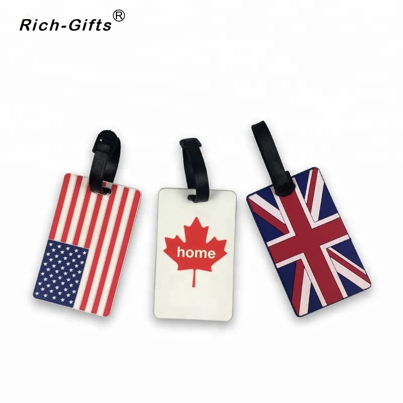 Customized 3D cartoon bus LOGO PVC luggage tags for ssouvenir Travler(RL-0010)