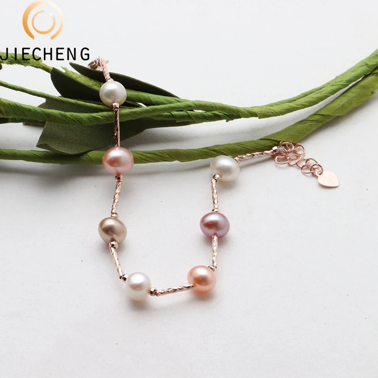 Real Wholesale Cultured Pearlbracelet Freshwater2018 Jewelry Natural Bracelet Beads Pearl
