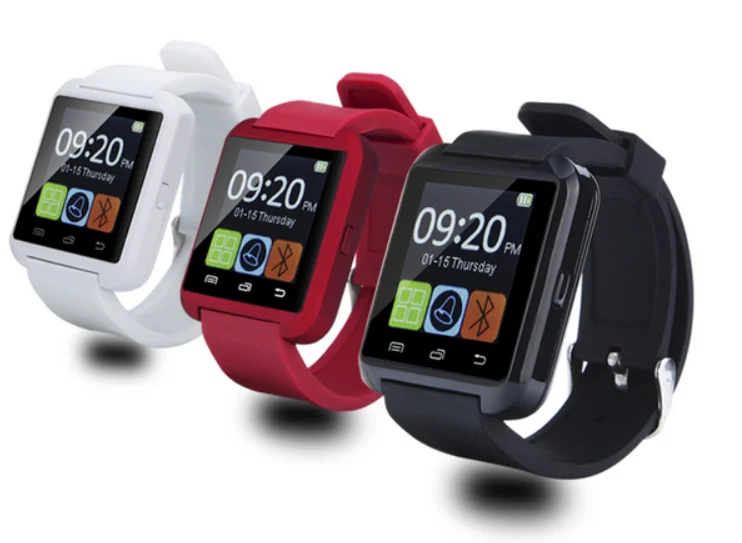 
2018 Factory U8 smart watch with silicone strap have SIM card camera for Android 4.4 Call/SMS Reminder u8 smart wrist watches 