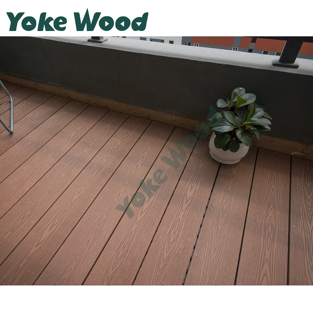 Durable WPC Wood Plastic Composite Decking Interlocking Puzzle Floor for Outdoor DIY WPC Tile