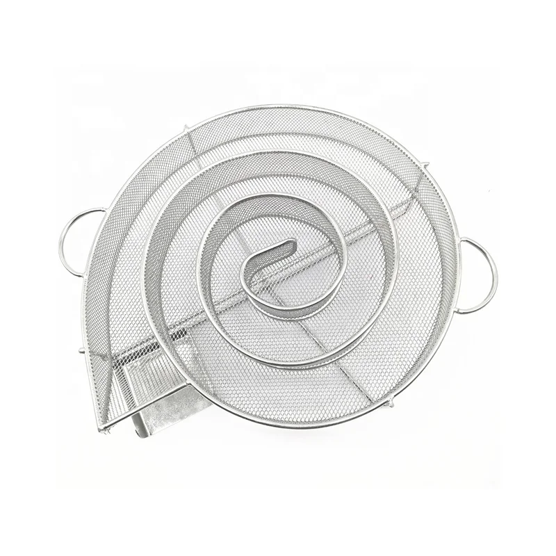 Steaming Cooling Barbecue Grill/Rack/Multi-Purpose Round Stainless Steel Cross Wire Barbecue Net with Legs