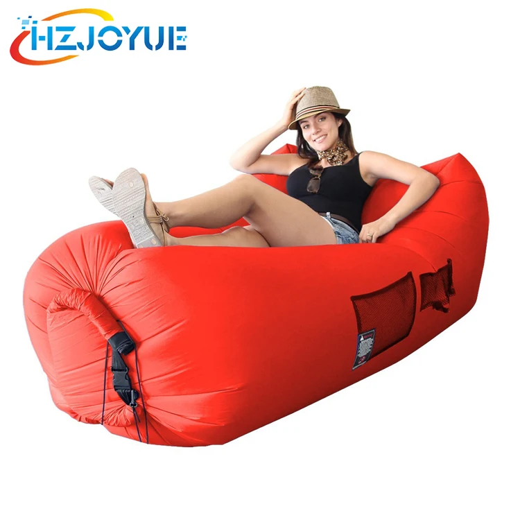 Custom logo outdoor waterproof air bag sleeping bag outdoor inflatable lounger for camping
