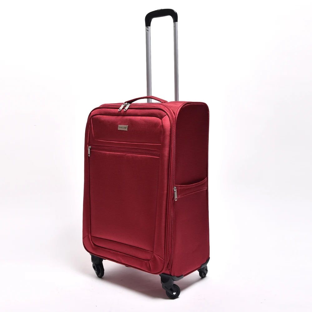 factory 4 wheels 20 24 28 inch Grid fabric Light weight 360 degree spinner wheel 3pcs trolley suitcase luggage bag