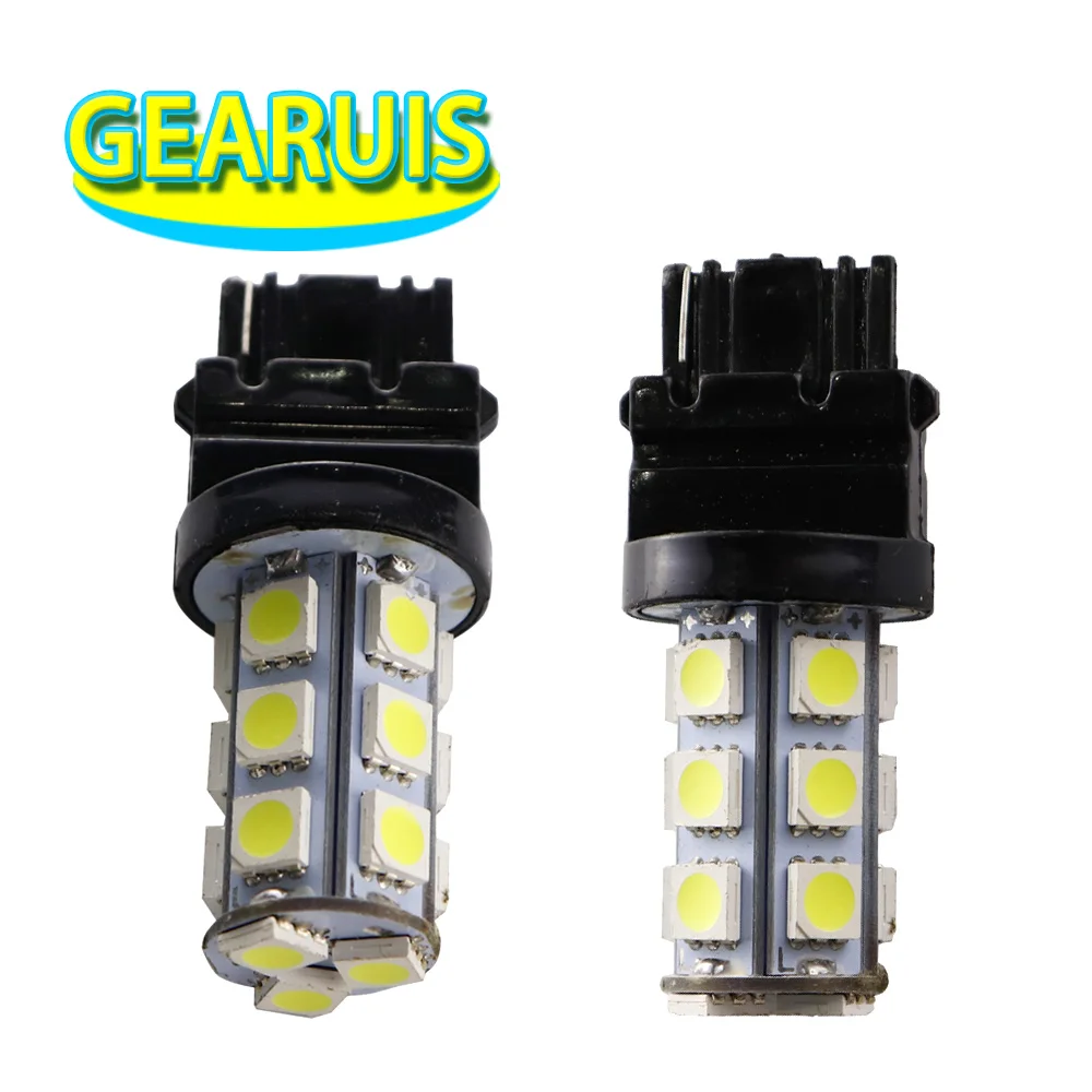 P27/5W T25 3157 18 SMD 5050 LED P27W 3156 Car auto brake light turn signal light 12V white red blue yellow