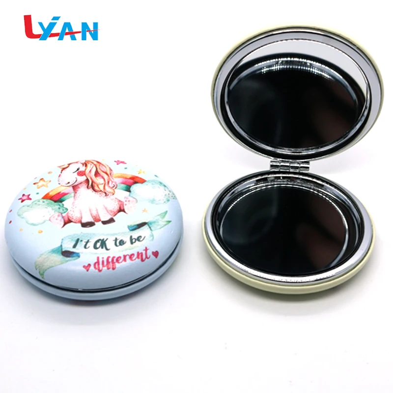 Custom Compact Private Label Pocket Mirror in Round Shape