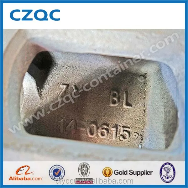 Cargo container two main holes corner castings