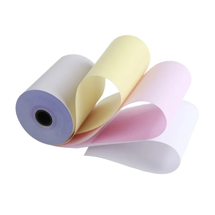 
Top grade high quality 3 ply color carbonless receipt paper roll 