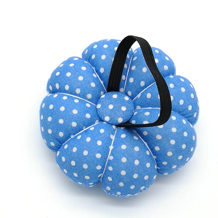 Free shipping Elastic Wrist Belt pumpkin Pin Cushion blue KJ58-1
