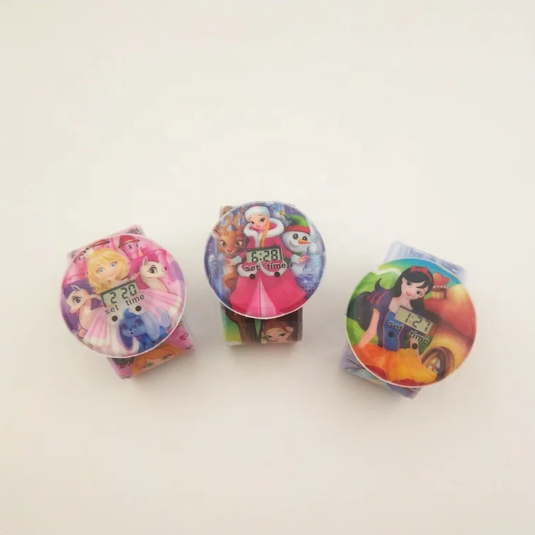 
2019 New Trend Digital Wrist Children Sport Watch,Promotion Cartoon Slap Kids Watch,Mult Color Heat Seal Wrist Watch 