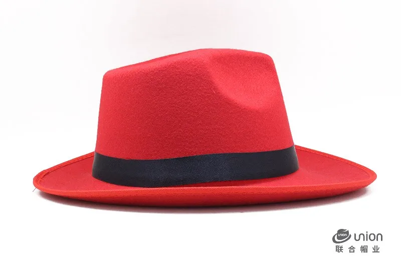 2020 New Fashionflower accessories Women Wide Brim Ribbon Warm Wool Blend Felt Hat Bowler Trilby Fedora Cap Cowboy Hat