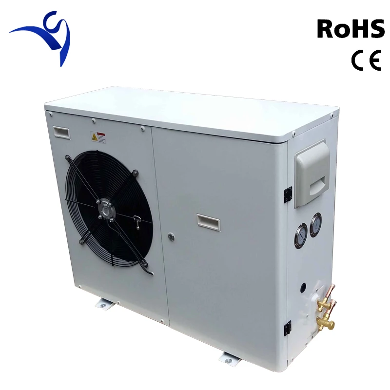 2HP outdoor Tecumseh hermetic compressor roof mounted cold room refrigeration unit