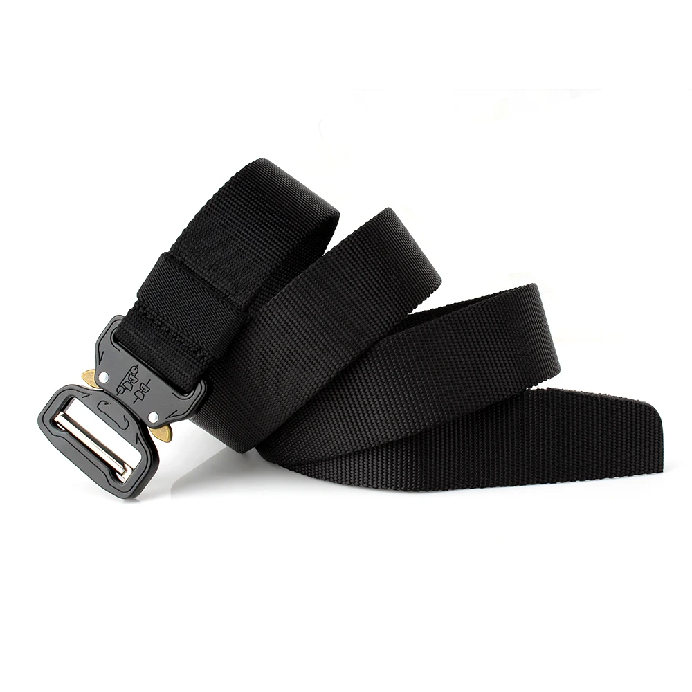 1.75 Inch Tactical Nylon Belt Adjustable Webbing Riggers Web Belt with Heavy-Duty Quick-Release Metal Buckle