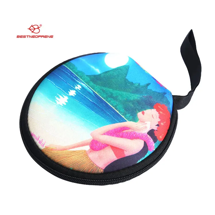 Sublimated design printed  neoprene CD sleeves,DVD sleeves