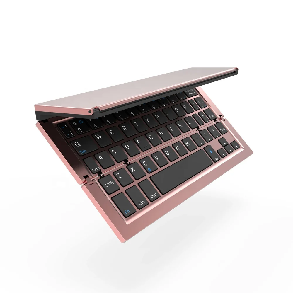 
High quality and high sales of folding aluminum wireless keyboard for tablet and smartphone 